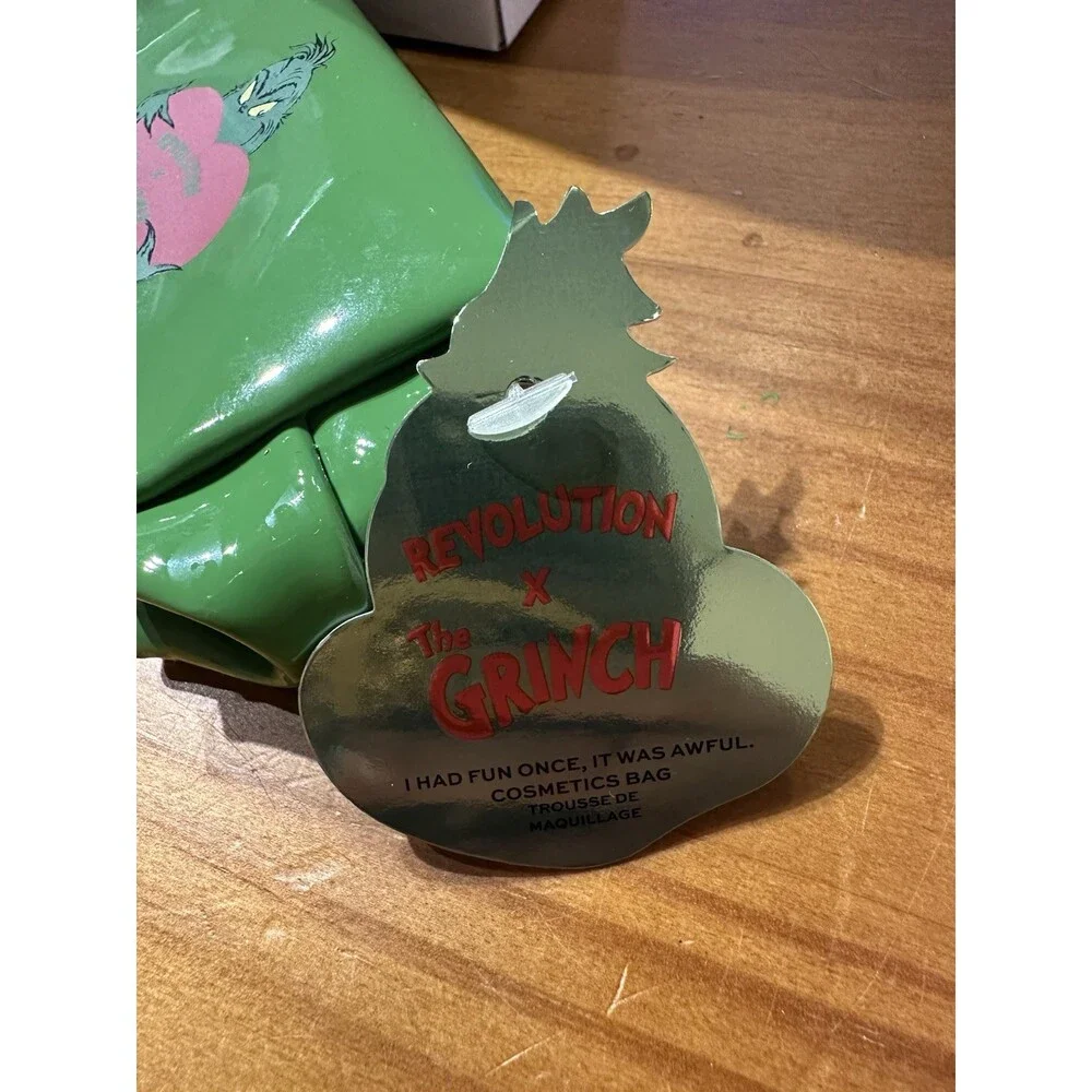 The Grinch x Revolution Cosmetic Makeup Bag 3Pc Lot New Limited Edition